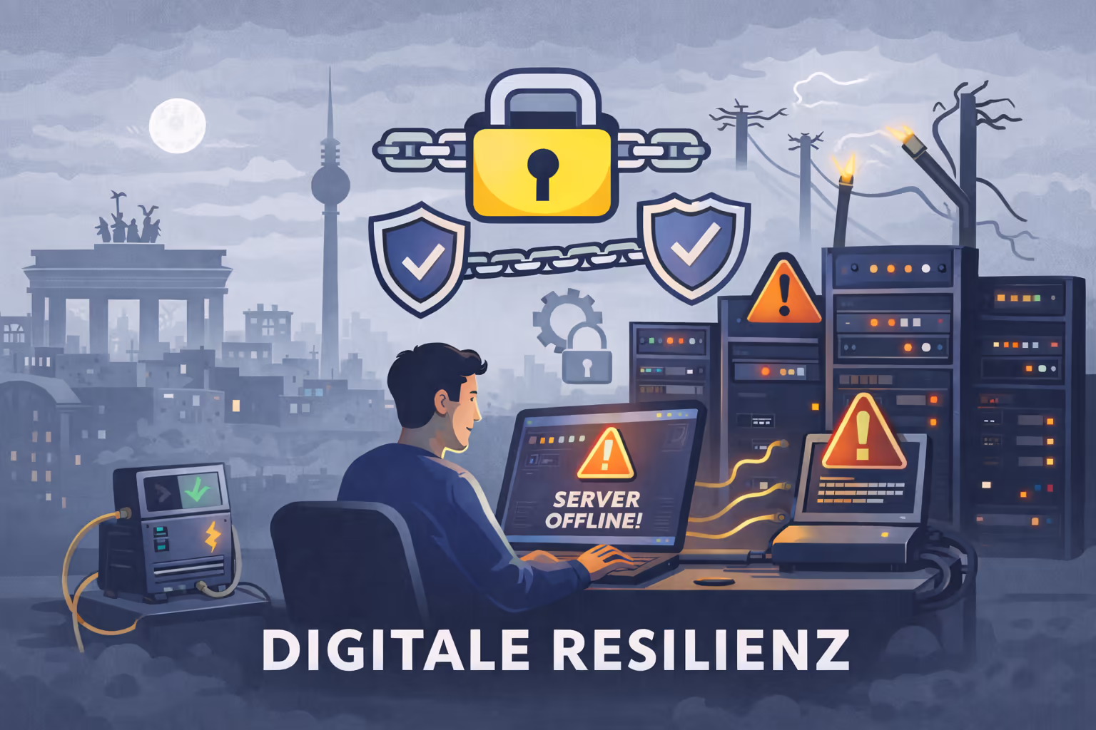 Bild zu der Casestudy: Licht aus in Berlin: Ein Weckruf für unsere digitale Infrastruktur